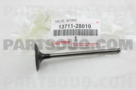 Оригінал впускного клапана Camry Avensis Rav4 ES 13711-28010 TOYOTA 1371128010 (фото 1)
