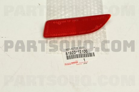 Фото автозапчасти отражатель бампера заднего - 81920-12100 TOYOTA 8192012100