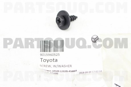 Фото автозапчасти винт крепежный TOYOTA 9015960525