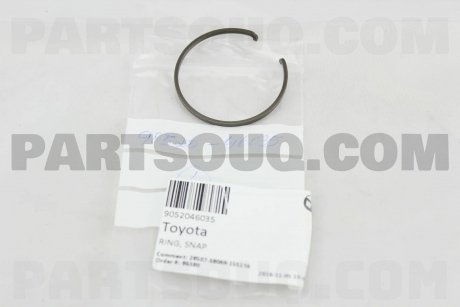 Фото автозапчастини кільце стопорне TOYOTA 9052046035