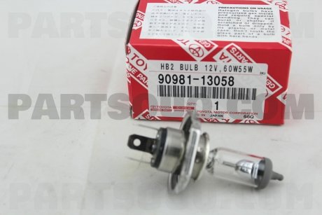 Фото автозапчасти лампочка основной фары Тойота Prado 120 Yaris Corolla Solara Highlander Rav4 FJ Cruiser Hilux TOYOTA 90981-13058