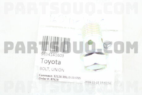 Фото автозапчастини болт TOYOTA 9634141603