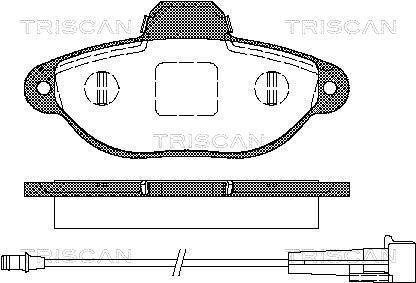 Комплект передних тормозных колодок TRISCAN 8110 15176