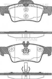 Комплект задних тормозных колодок TRISCAN 8110 23036 (фото 1)