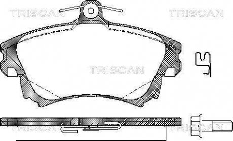 Комплект передних тормозных колодок TRISCAN 8110 27005