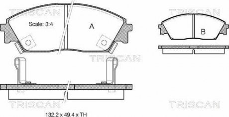 Фото автозапчасти колодки гальмівні передні TRISCAN 811040885