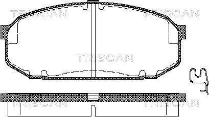 Фото автозапчасти тормозные колодки передние mazda 323 2.0 v6 94-98 TRISCAN 811050187