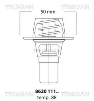 Термостат, охлаждающая жидкость TRISCAN 8620 11191 (фото 1)