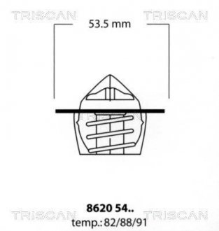 Термостат, охлаждающая жидкость TRISCAN 8620 5488 (фото 1)