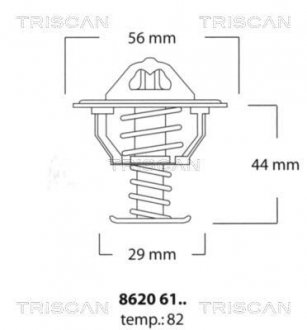 Термостат, охлаждающая жидкость TRISCAN 8620 6182 (фото 1)