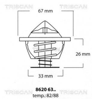 Термостат, охлаждающая жидкость TRISCAN 8620 6382 (фото 1)