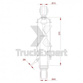 Фото автозапчасти амортизатор кабіни (пневмо) d14/d25 mb actros front TruckExpert 467 44 001