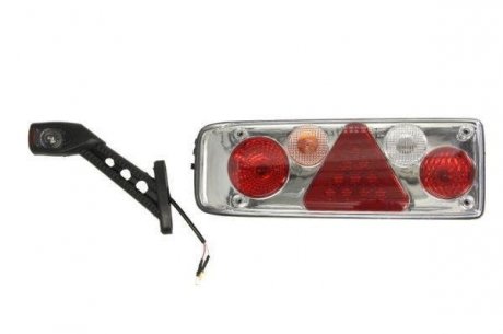 Фото автозапчастини задні ліхтарі ліва (для лампочок / LED, easyconn ii, rear 7pin socket, silver) TRUCKLIGHT TL-UN044L