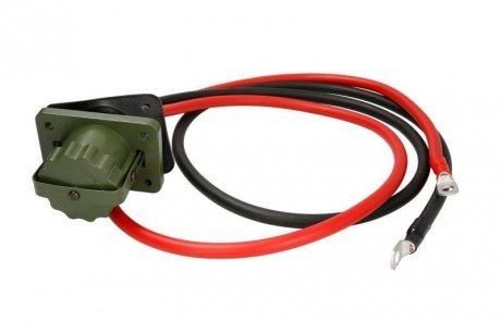Соединительные кабели (длина 1,5 м, розетка NATO; кольцевые клеммы M10; с гайкой; с уплотнением, цвет: зеленый) TRUCKLIGHT EC-SO35/2-G Z NAK 1,5M (фото 1)