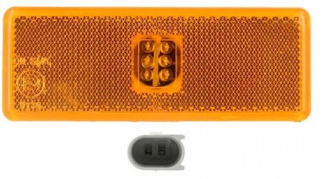 Габаритный фонарь левая/правая, оранжевый, LED, высота 45 мм; ширина 120мм, встроенный, 24В MERCEDES ACTROS, ACTROS MP2 / MP3, ACTROS MP4 / MP5 04.96- TRUCKLIGHT SM-ME005 (фото 1)
