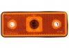 Фонарь габаритный левая/правая, оранжевый, W5W, высота 41мм; ширина 110мм; глубина 25мм, встраиваемый, без подвеса, 12/24В (с розеткой) TRUCKLIGHT SM-ME006 (фото 1)