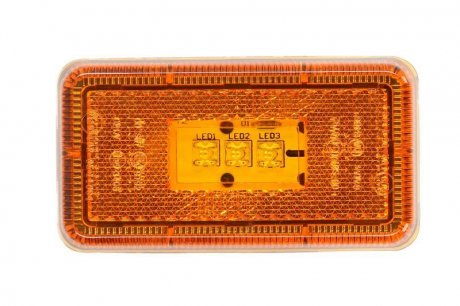Габаритный фонарь левая/правая, оранжевый, LED, высота 55мм; ширина 103мм; глубина 15мм, 24В SCANIA 3, 4, 4 BUS, P,G,R,T 05.87- TRUCKLIGHT SM-SC002
