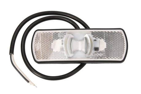 Габаритний ліхтар лівий/правий, білий, LED, висота 44мм; ширина 122 мм; глибина 19мм, поверхня, довжина кабелю 500, 12/24В (з відбивачем) TRUCKLIGHT SM-UN118
