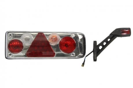 Фото автозапчастини задні ліхтарі права (для лампочок / LED, easyconn ii, rear 7pin socket, silver, led cantilever) TRUCKLIGHT TL-UN043R (фото 1)