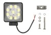 Фото автозапчастини світильник робочий (Epistar LED, 10-30V, 27W, 2160lm, кількість світлодіодів: 9x3W, висота: 110 мм, ширина: 110 мм, глибина: 35 мм) TRUCKLIGHT WL-UN242 (фото 1)