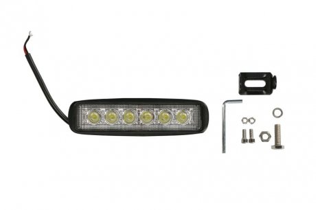 Світильник робочий (Epistar LED, 10-30В, 18Вт, 1440лм, кількість світлодіодів: 6х3Вт, висота: 45,2 мм, ширина: 159,8 мм, глибина: 63 мм) TRUCKLIGHT WL-UN257