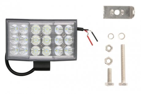 Фото автозапчастини світильник робочий (CREE LED, 10-30V, 54W, 5400lm, кількість світлодіодів: 18x3W, висота: 119 мм, ширина: 145 мм, глибина: 48 мм) TRUCKLIGHT WL-UN279