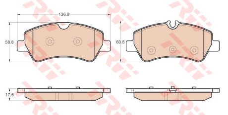 Фото автозапчастини klocki 25603/25604 Ford Transit -15r- /T/ TRW 1001011448