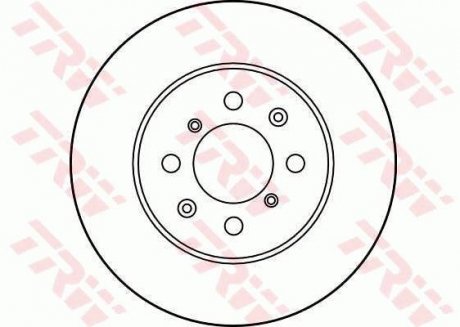 Тормозной диск передняя левая/правая (высокоуглеродистая, с болтами) HONDA CONCERTO; ROVER 200, 400 1.4-2.0 08.89-03.00 TRW DF2717