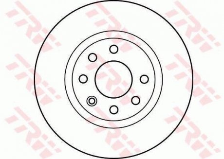 Тормозной диск передняя левая/правая (с винтами) VOLVO 440, 460, 480 1.6-2.0 04.86-12.96 TRW DF4300 (фото 1)