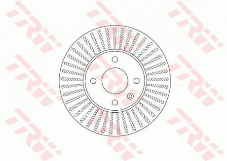 Тормозной диск передняя левая/правая CHEVROLET AVEO 1.2-1.6 03.11- TRW DF6254 (фото 1)