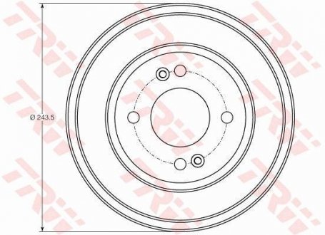 Гальмівний барабан задній HYUNDAI GETZ 1.1-1.6 09.02-12.10 TRW DB4401 (фото 1)