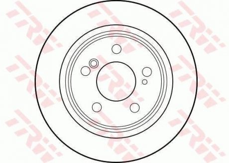 Тормозной диск задняя левая/правая MERCEDES 190 (W201), SL (R129) 2.5-6.0 03.89-10.01 TRW DF1595 (фото 1)