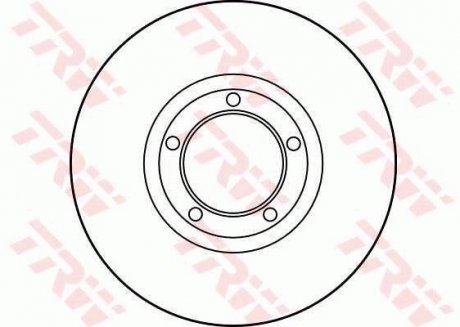 Тормозной диск передняя левая/правая FORD TRANSIT 1.6/2.0/2.5D 11.77-09.92 TRW DF1653 (фото 1)