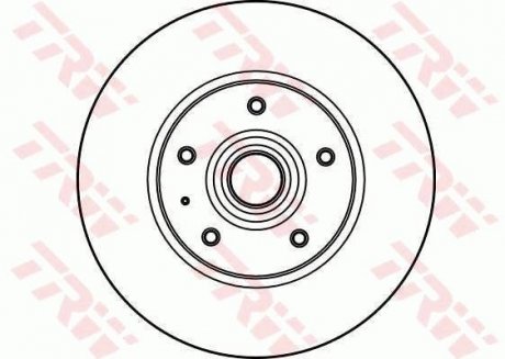 Тормозной диск передняя левая/правая VOLVO 740 2.0/2.3/2.4D 12.83-12.92 TRW DF1683S (фото 1)
