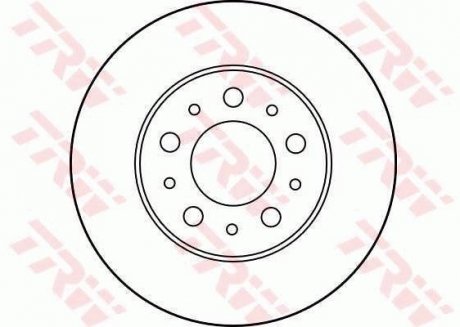 Тормозной диск передняя левая/правая VOLVO 740 2.0/2.3/2.4D 08.84-12.92 TRW DF1689 (фото 1)