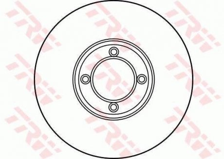 Гальмівний диск передня ліва/права AUSTIN MINI I; INNOCENTI MINI; ROVER MINI 1.0/1.3 05.74-11.00 TRW DF1856 (фото 1)