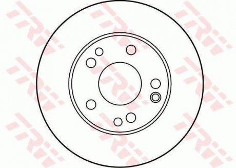 Тормозной диск передняя левая/правая MERCEDES 190 (W201) 2.3/2.5D/2.6 09.86-08.93 TRW DF2814