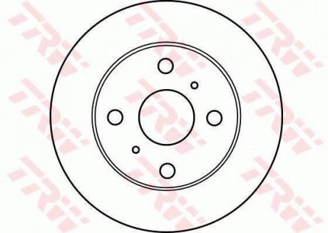 Гальмівний диск передня ліва/права TOYOTA STARLET 1.0/1.3/1.5D 12.89-07.99 TRW DF4113
