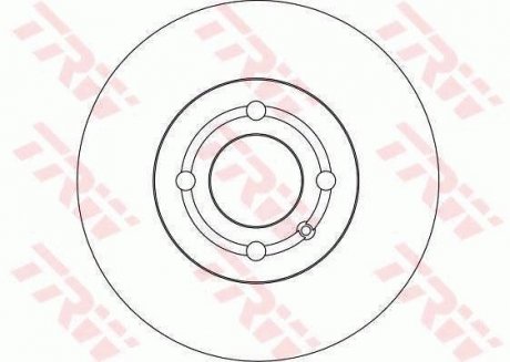 Гальмівний диск передня ліва/права Volkswagen LUPO, POLO 1.4-1.7D 09.98-07.05 TRW DF4232 (фото 1)