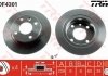 Тормозной диск задняя левая/правая (с винтами) VOLVO 440, 460, 480 1.6-2.0 04.86-12.96 TRW DF4301 (фото 1)