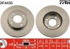 Тормозной диск передняя левая/правая (высокоуглеродистая) SUZUKI BALENO, LIANA 1.3-1.9D 03.96- TRW DF4435 (фото 1)