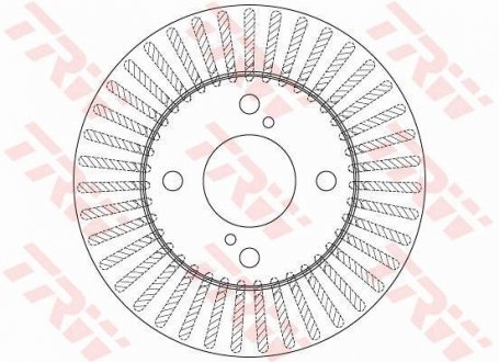 Тормозной диск передняя левая/правая NISSAN PIXO; SUZUKI ALTO VI 1.0 01.09- TRW DF6227
