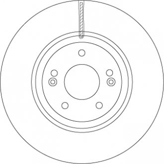 Гальмівний диск передня ліва/права HYUNDAI IX55 3.0D/3.8 09.08- TRW DF6545S (фото 1)