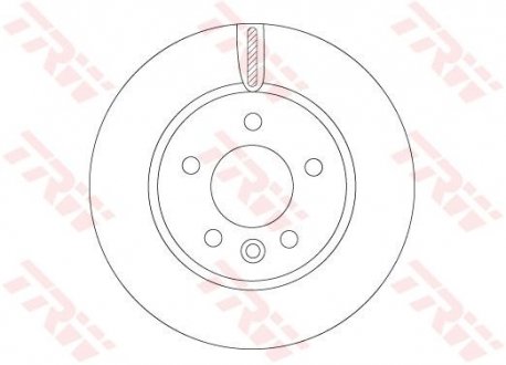 Гальмівний диск передня ліва/права (високовуглецевий) MAN TGE; Volkswagen CRAFTER 2.0D 09.16- TRW DF6589S (фото 1)
