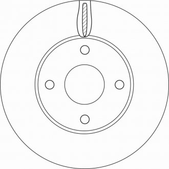 Гальмівний диск передня ліва/права FORD FIESTA VII 1.0-1.5D 05.17- TRW DF6593