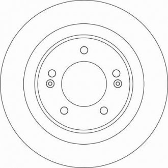 Тормозной диск задний левая/правая HYUNDAI I30; KIA CEE'D, PRO CEE'D 1.0-1.6D 11.11- TRW DF6599 (фото 1)