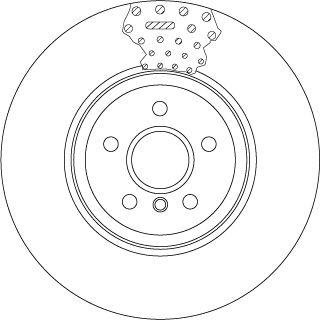 Двухчастный тормозной диск передняя левая/правая (высокоуглеродистая) BMW 3 (F30, F80), 3 (F31), 3 GRAN TURISMO (F34), 4 (F32, F82), 4 (F33, F83), 4 GRAN COUPE (F36) 2.0-3.0H 11.11- TRW DF6605S (фото 1)