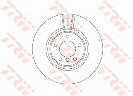 Двочастинний гальмівний диск передня ліва/права (високовуглецевий) BMW 1 (E82), 1 (E88) 3.0 10.07-10.13 TRW DF6609S