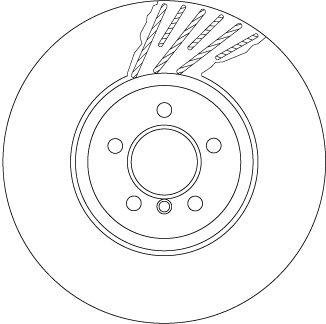 Двухчастный тормозной диск передняя левая (высокоуглеродистая) BMW 5 (F10), 5 (F11), 5 GRAN TURISMO (F07), 6 (F12), 6 (F13), 6 GRAN COUPE (F06), 7 (F01, F02, F03), F04) 3.0-4.4H 09.08-10.18 TRW DF6613S (фото 1)