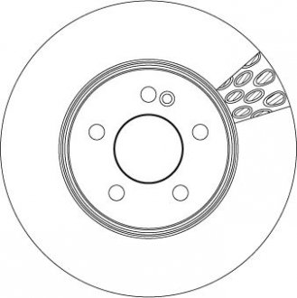 Двочастинний гальмівний диск передній ліва/права MERCEDES C (A205), C (C205), C T-MODEL (S205), C (W205), E (A238), E (C238), E T-MODEL (S213), E (W213) 1.5H-2.2D 12.13- TRW DF6641S (фото 1)